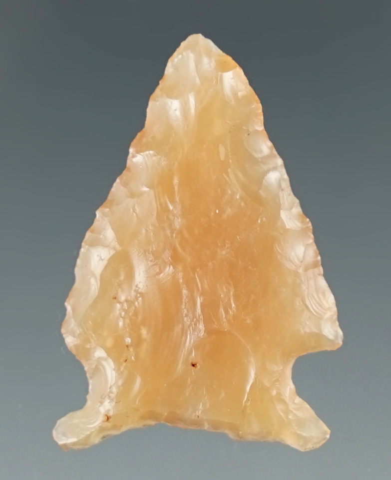 Beautiful translucent agate on this 1 3/16" Sidenotch point found in Colorado.