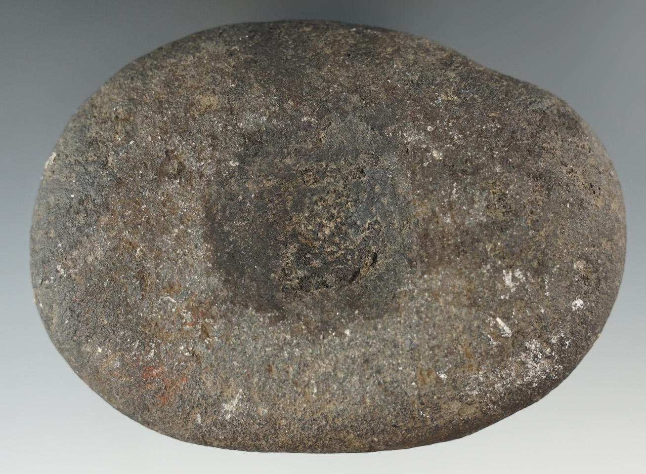 4 1/4" Nutting Stone or Annville with divots on both sides found near Gunther Island