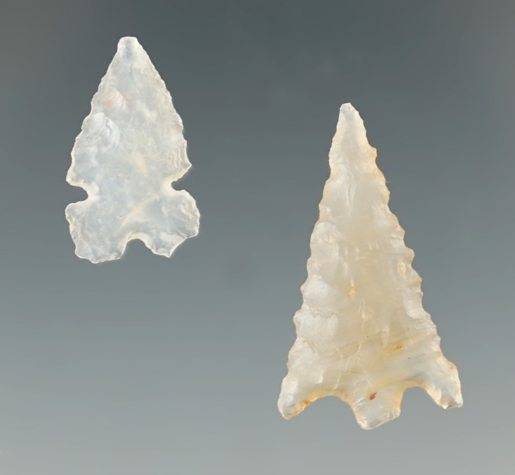 Pair of Gem points made from beautifully translucent agate found in southern Utah.