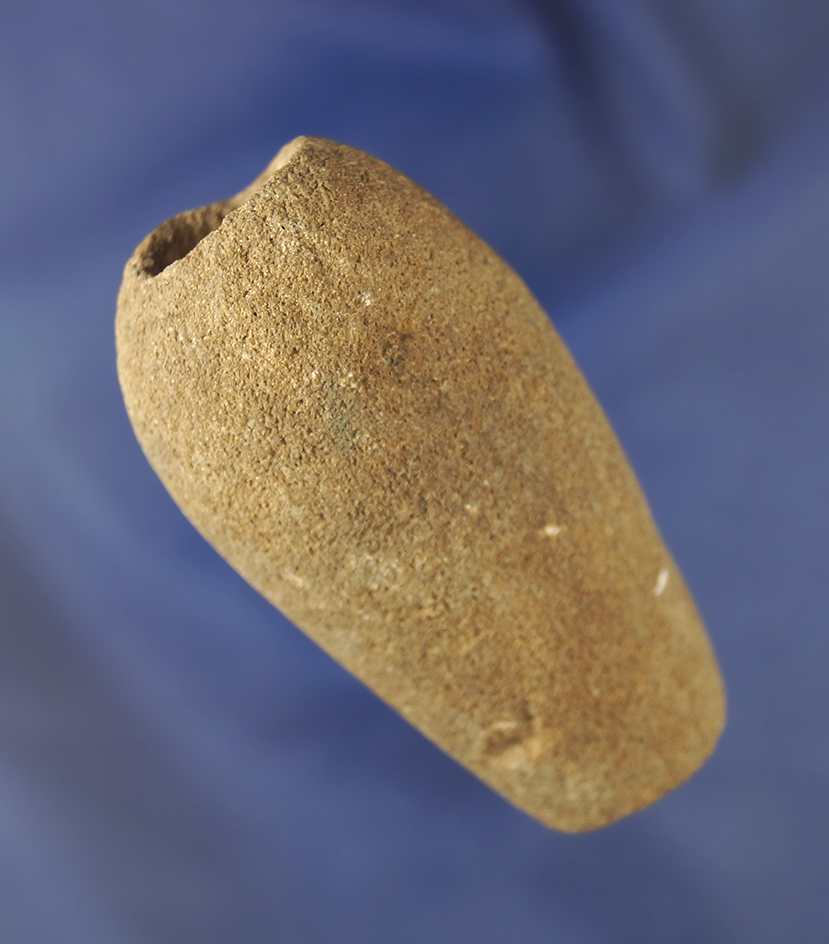 3" Sandstone Pipe and nice condition found in Kentucky. Ex. Von Hilliard.