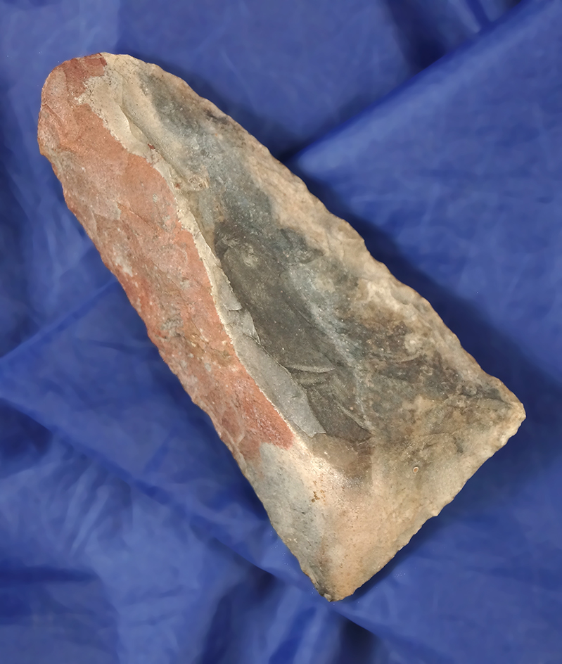4 1/8" Dalton Adze found in Missouri made from nice multicolored Flint.