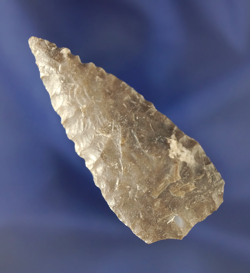 Thin and nicely flaked 2 5/8" Plateau Pentagonal Knife found by Kaye Don Bruce - Washington-