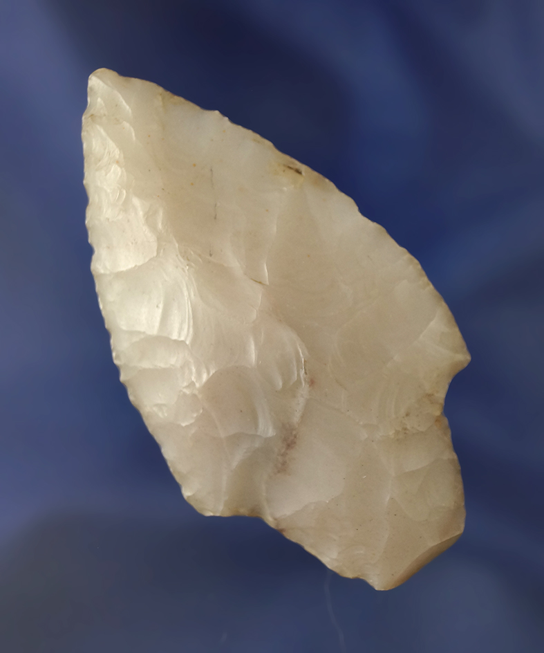 Excellent flaking and style- 2 15/16" Gary - high grade heat-treated novaculite.  Yell Co.,  AR.