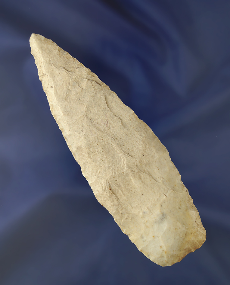 5 1/16" Archaic Knife - Illinois area made from Burlington chert. Comes with a Motley  COA.