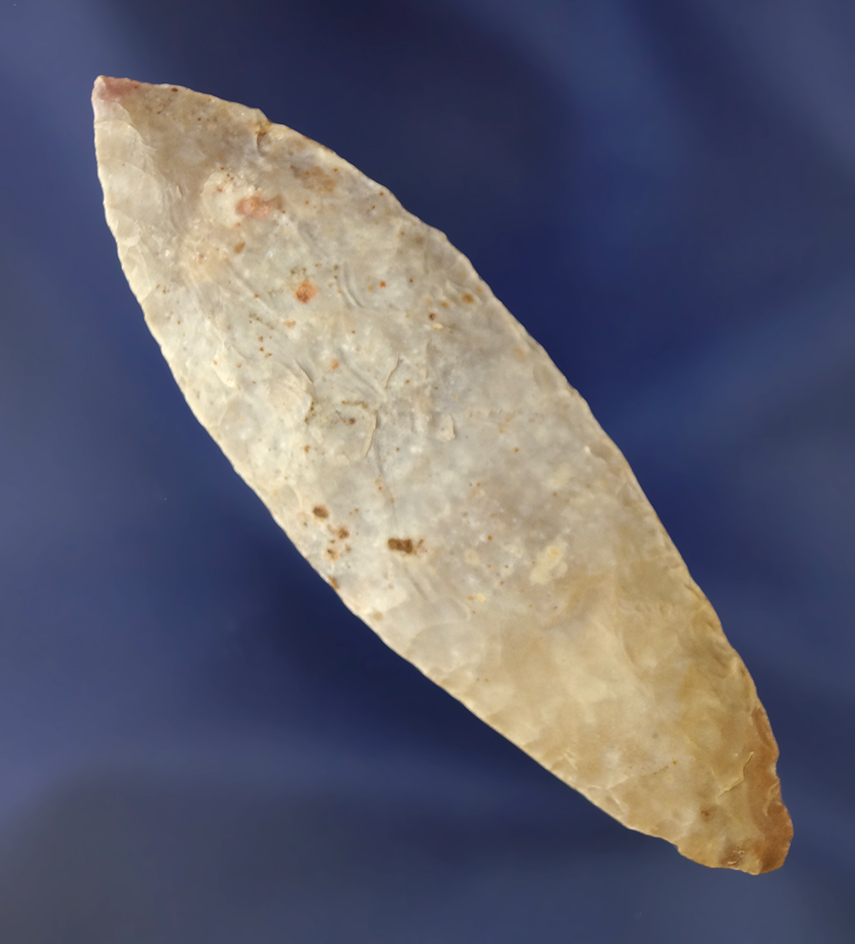 Uniquely styled Lanceolate with heavily ground lower edges - Illinois. Jerry  Dickey COA.