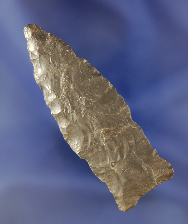 2 11/16" Paleo Beaver Lake made from Dover Flint found in Perry Co.,  Tennessee.  Dickey COA.