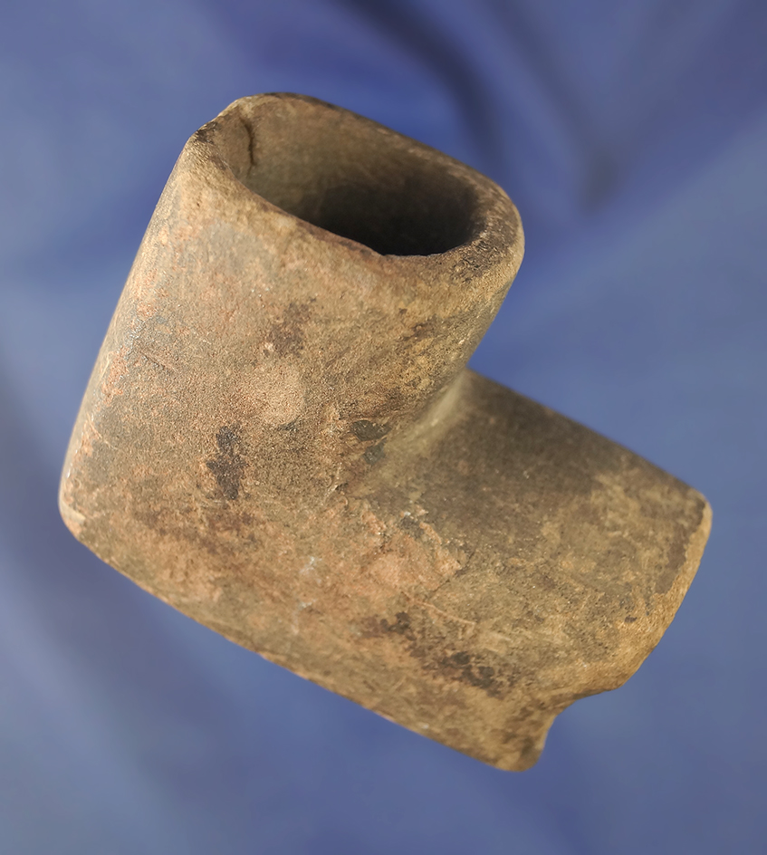 This large 3 1/2" Elbow Pipe found in Meigs Co.,  Tennessee by Mike Jordan.  Dickey COA.