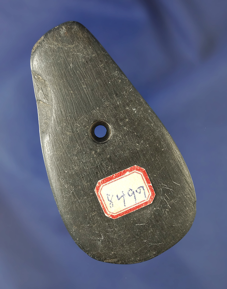3 3/8" Slate Pendant found in western middle Tennessee.  Dickey COA.