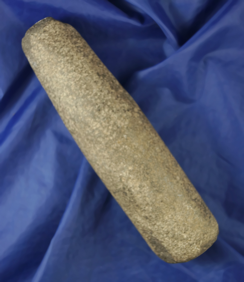 8 3/8" well styled pestle found by Kaye Don Bruce near the John Day bar, Klickitat Co.,  Washington