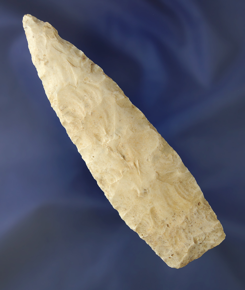 Thin and nicely flaked 4 1/2" Sedalia found in west central Illinois.  Dickey COA.