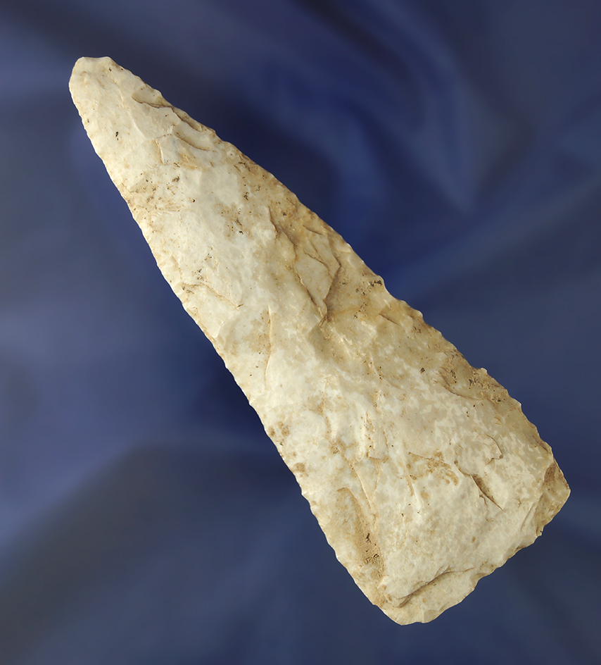 5" Cobbs Triangular found in west central Illinois made from Burlington chert.  Dickey COA.