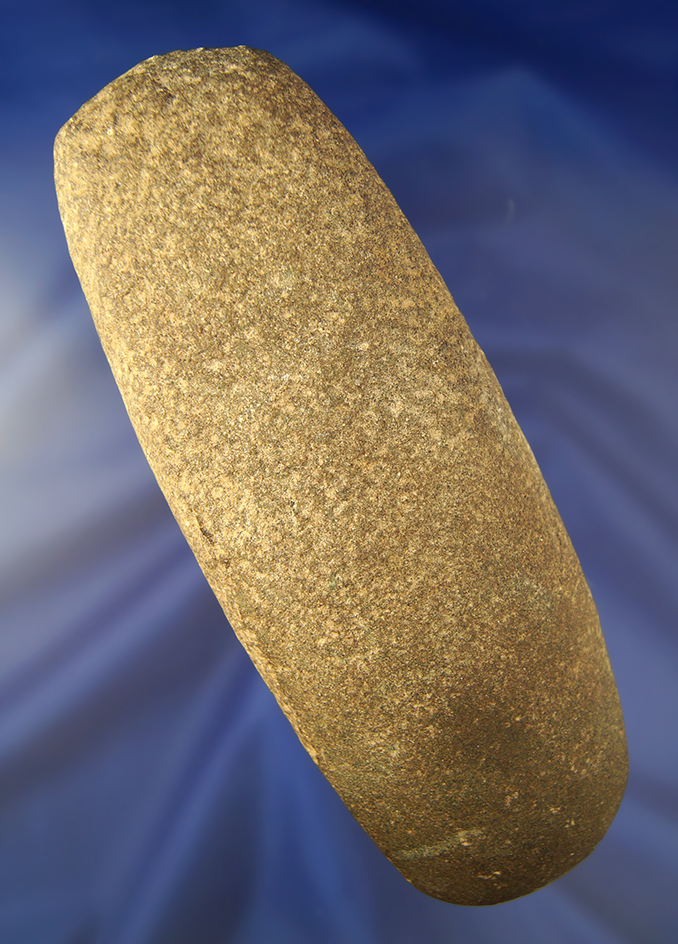 7 3/8" Hardstone Celt with a nicely polished bit area found in Ohio.