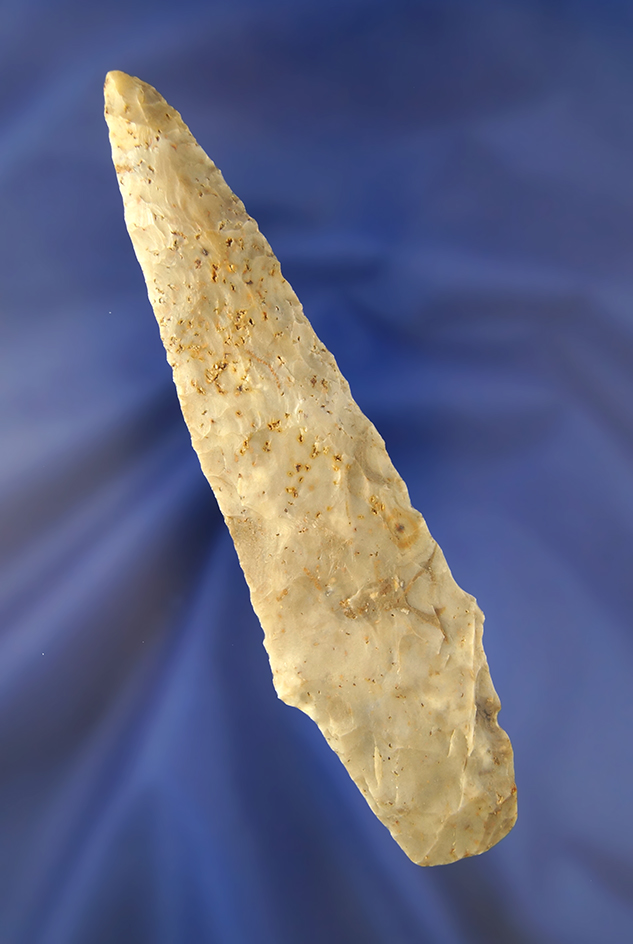 Large 5 3/16" Flint Ridge Flint Adena found in Franklin Co., Ohio. Ex. Terry Elliman.