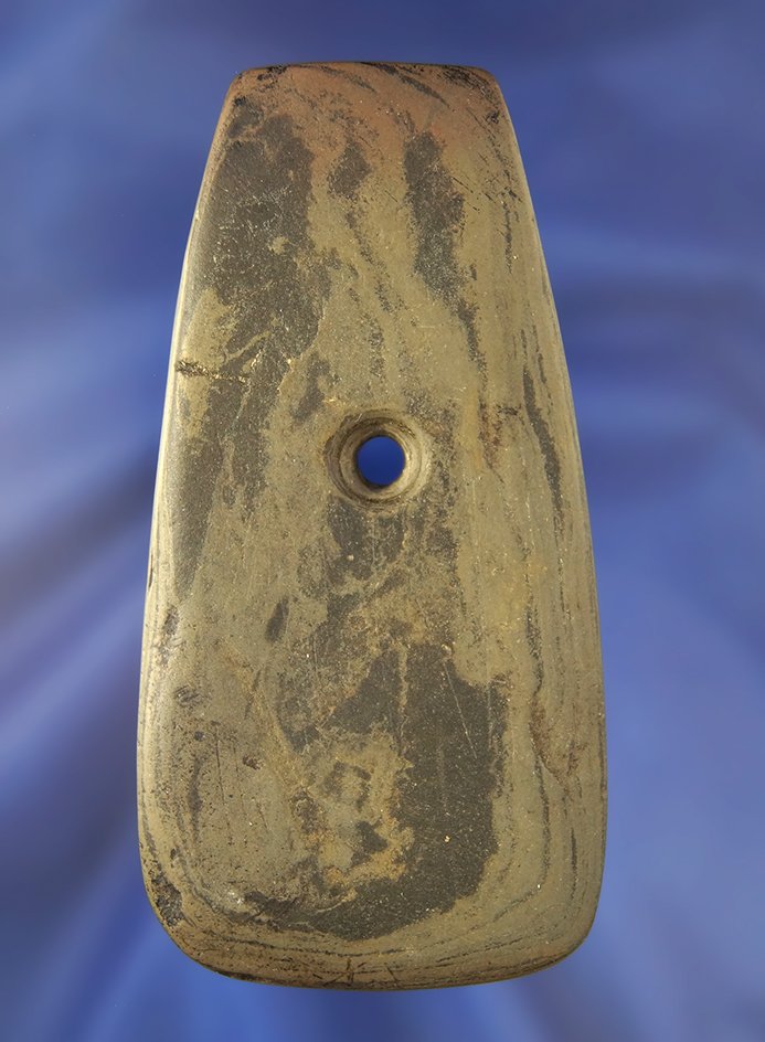 4 3/16" banded slate Pendant found in Ohio.