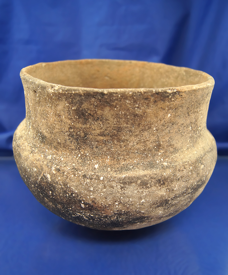Large 7 1/4" wide Shell Tempered Clay Mississippian Jar in excellent condition. Hickman Co., KY