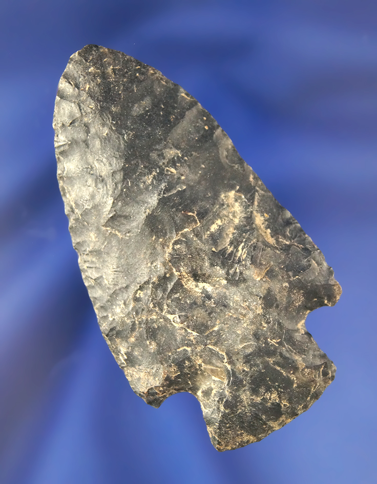 2 5/8" Coshocton Flint stemmed Knife found in Knox Co., Ohio.