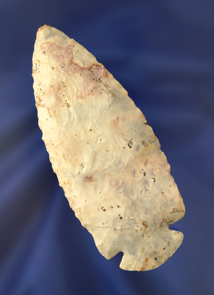 3 13/16" Flintridge Flint Dovetail - Licking Co., Ohio. Ex. Earl Townsend collection.  Jackson COA.