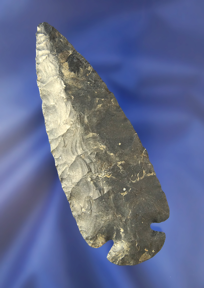 4 1/16" Archaic Dovetail made from Coshocton Flint - Hamilton Co., Ohio.  Bennett COA.