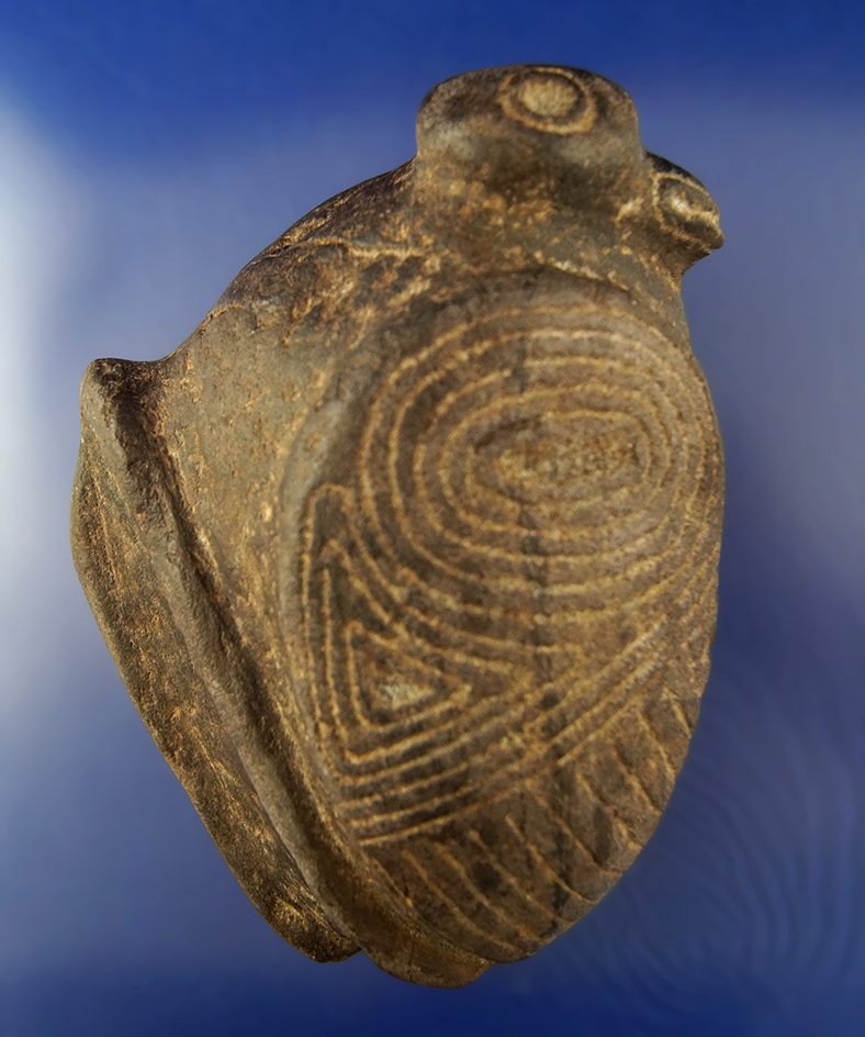 7 1/4" Taino Carved Stone Avian Effigy. Found in Hispaniola. Circa AD 1200-1500.