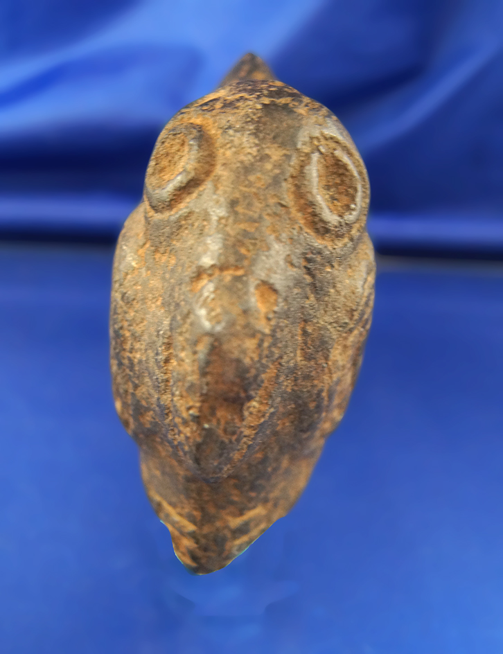 Unique! 7 1/4" Long carved stone Taino Avian Effigy Axe. Hispaniola. Circa AD 1200-1500.