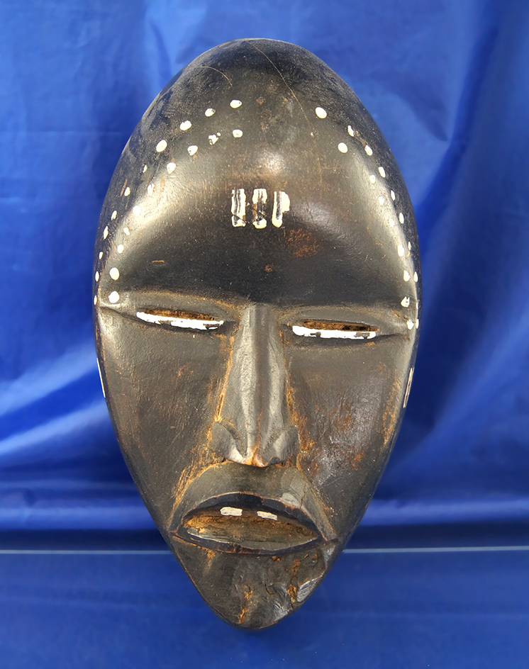 Vintage 11 1/4" Tall Handcarved Wooden Tribal Mask.