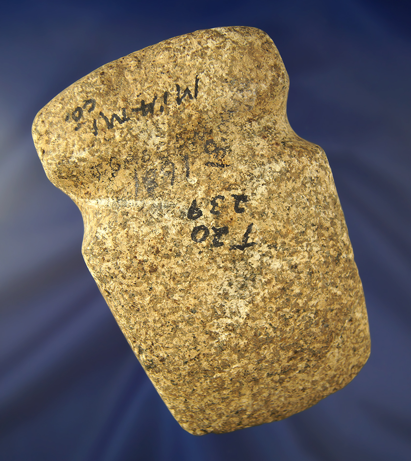 4 3/4" full grooved Axe found in Miami Co., Ohio.