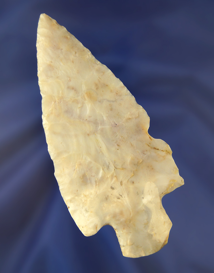 Thin! 4 11/16" Flint Ridge Flint Adena found in Western Ohio.