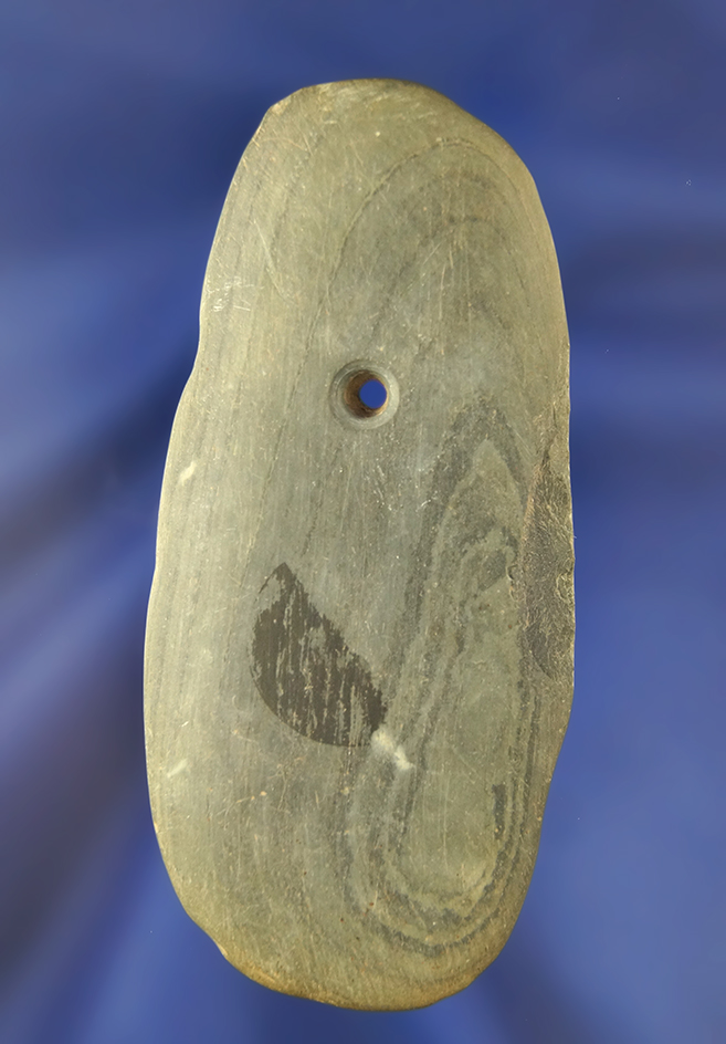 3 3/8" slate Pendant found in Ohio.