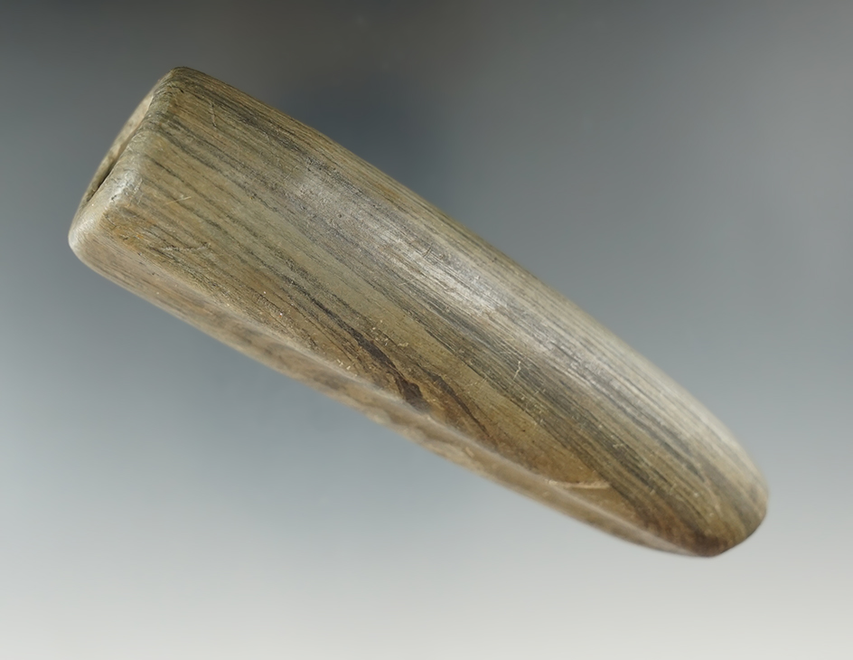 4 1/16" Fluted Tubular Bannerstone with professional restoration completed by Scot Stoneking.