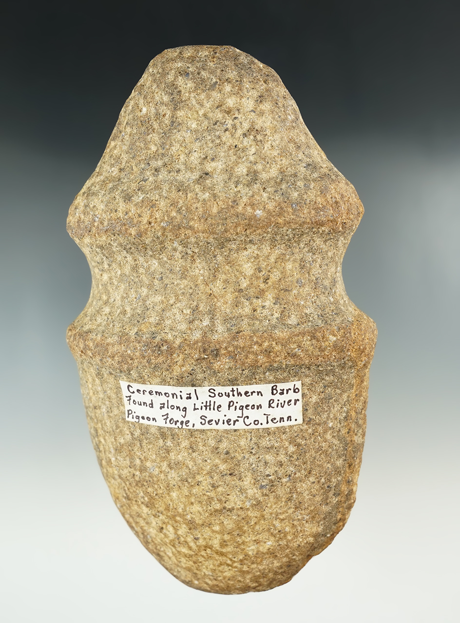 7 1/2" Full Grooved Southern Barb Axe found in Pigeon Forge, Sevier Co., Tennessee.