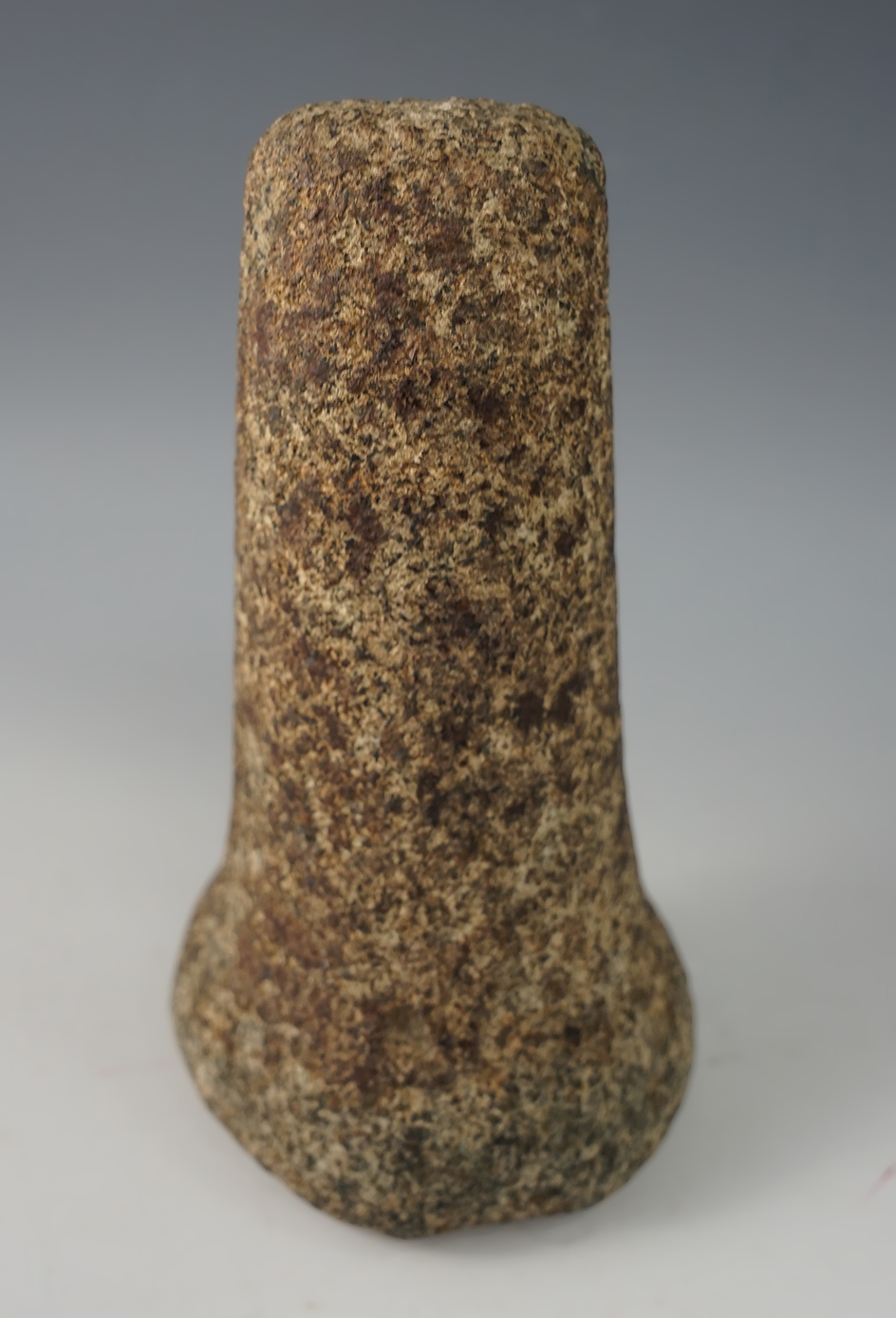 5 1/2" Granite Bell Pestle found in Logan Co., Ohio, in nice condition. Ex. Kim Augur.