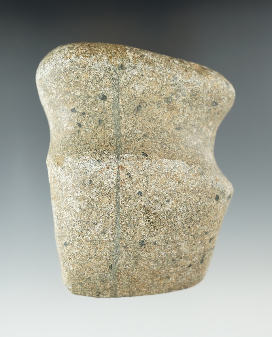 3 5/8" Full Grooved Axe that was used in ancient times to the point of exhaustion. Found in Indiana.