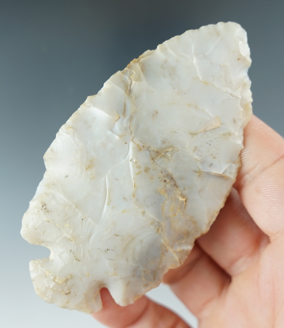 Classic style 3 9/16" Button Base Dovetail made from Flint Ridge Flint found in Pennsylvania.