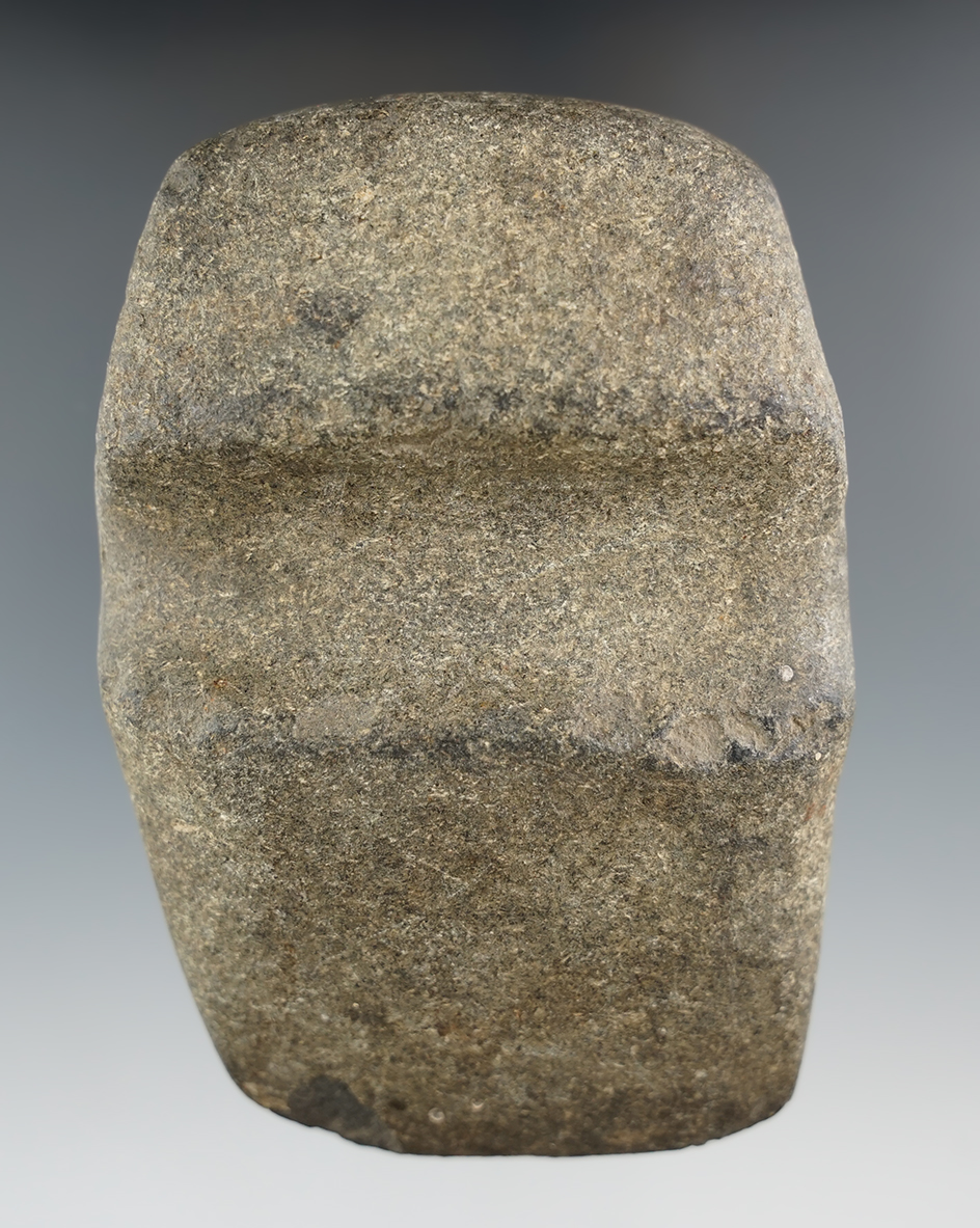 4 1/8" Keokuk 1/2 Grooved Axe found in Scott Co., Iowa. From the collection of Eric Wagner.