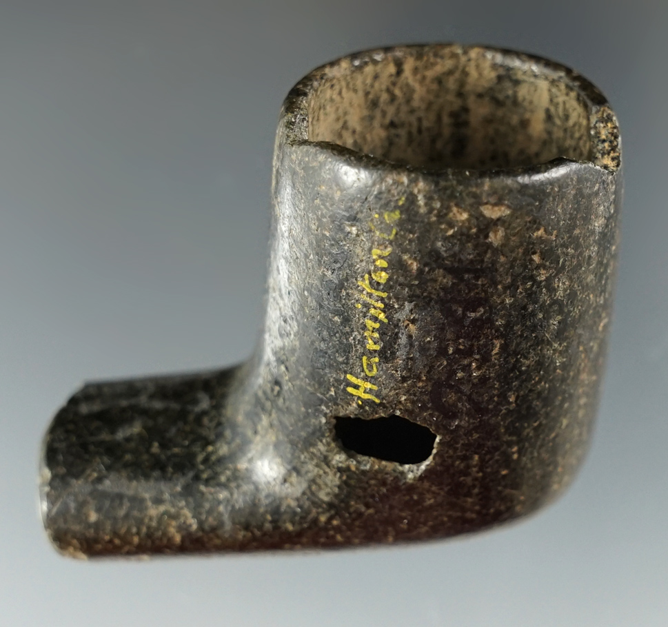 2" Long by 1 3/4" Tall Steatite Pipe found in Hamilton Co., Ohio.