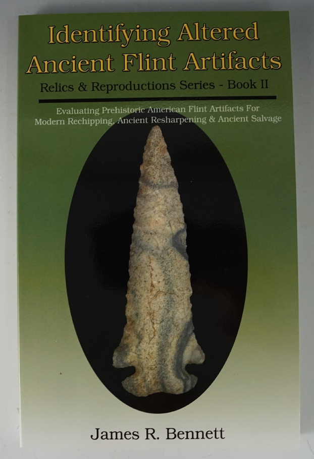 New condition softcover book by James Bennett "Identifying altered ancient Flint artifacts".