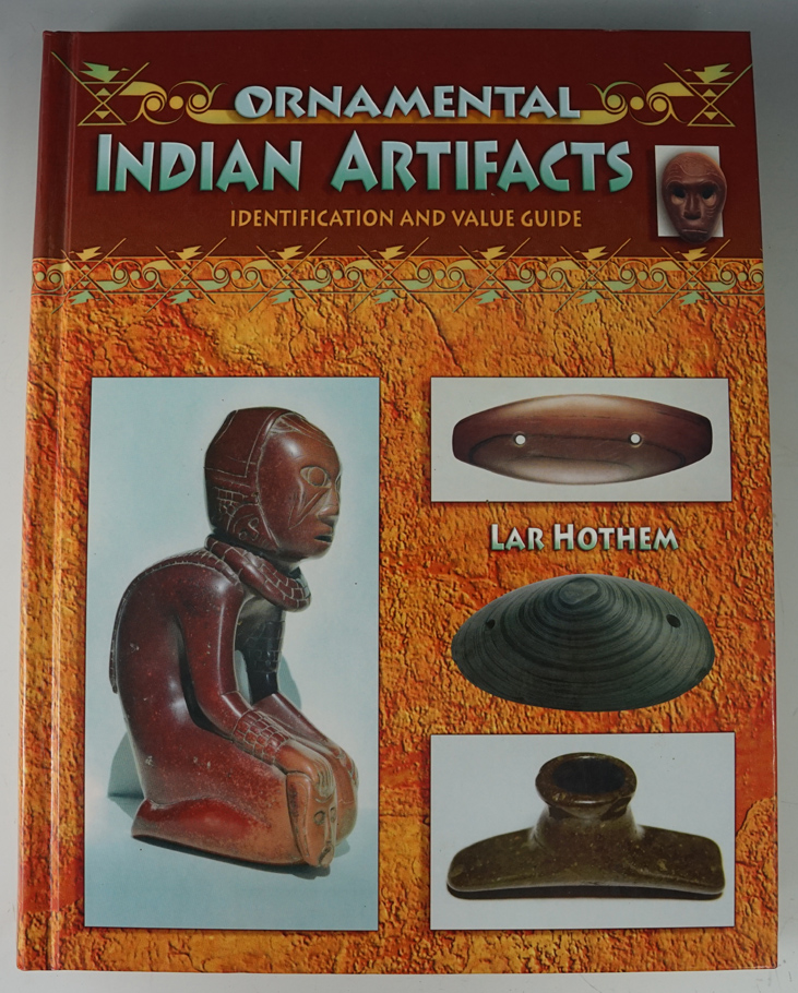Hardcover book in like new condition "Ornamental Indian artifacts" by Lar Hothem.