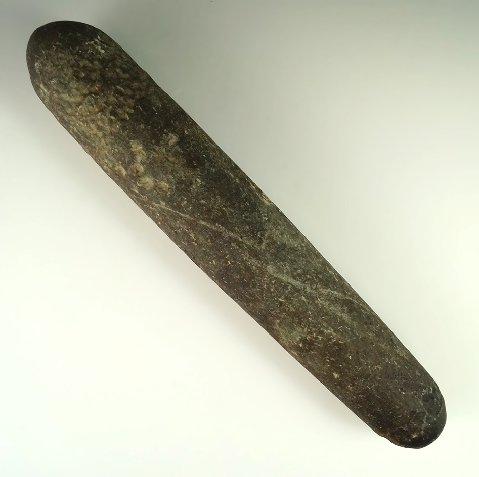 Large 12 7/8" Roller Pestle found in Ohio.