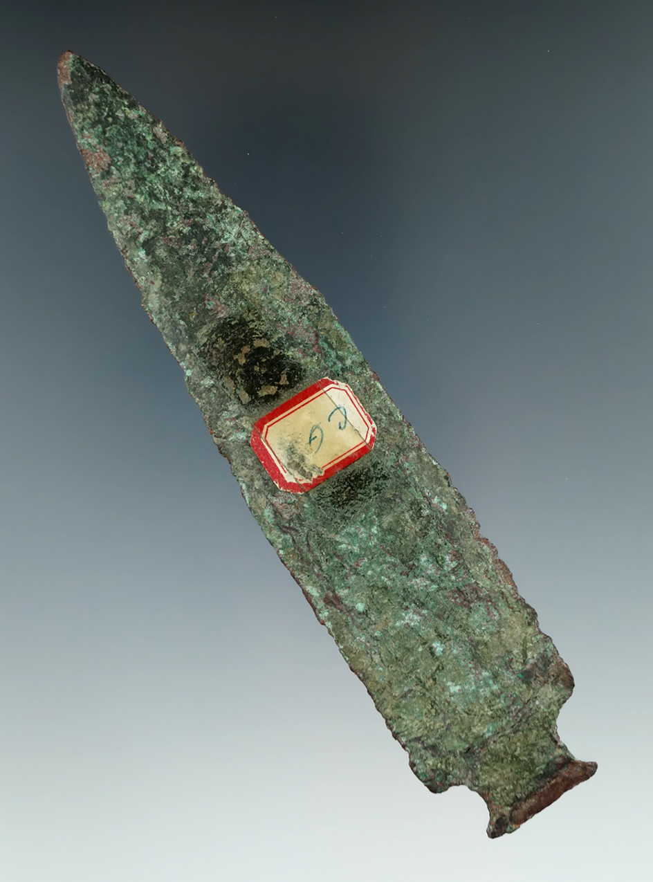 5 3/4" Hopewell Copper Blade found in Michigan.
