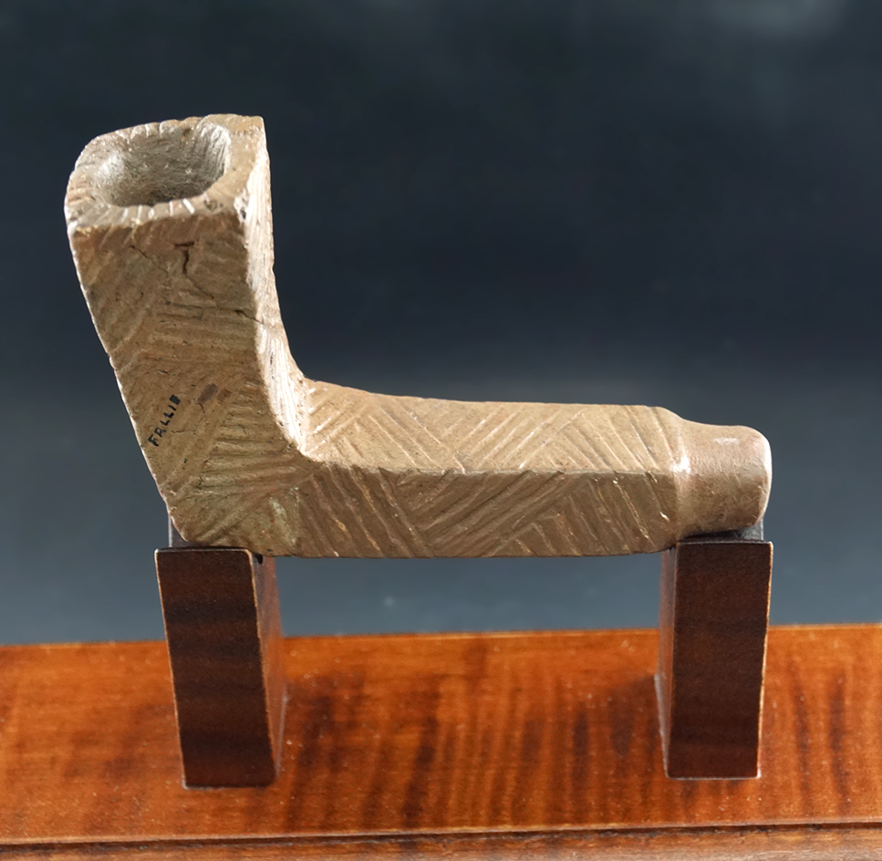 Heavily restored highly engraved 3 3/8" Pipe found in New York.