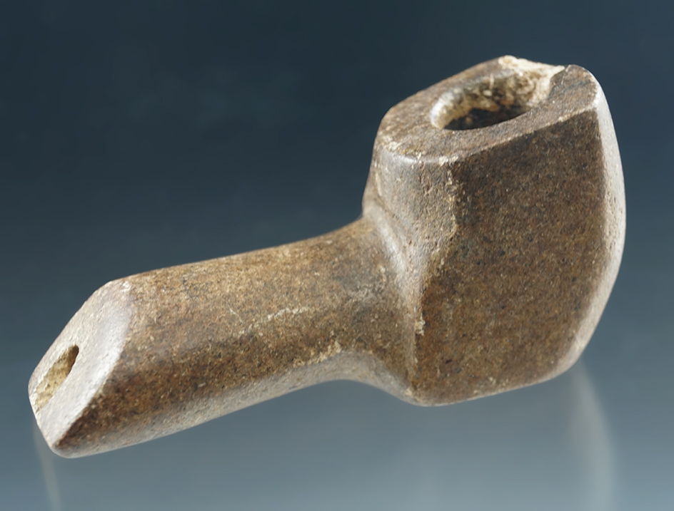 3 3/8" Steatite Pipe found in the 1950s near Dale Hollow Lake, Cumberland Kentucky. Early