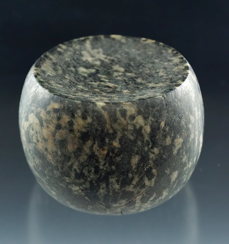 Excellent polished and style on this 2 5/8" diameter Double Cupped Biscuit Discoidal - Missouri.