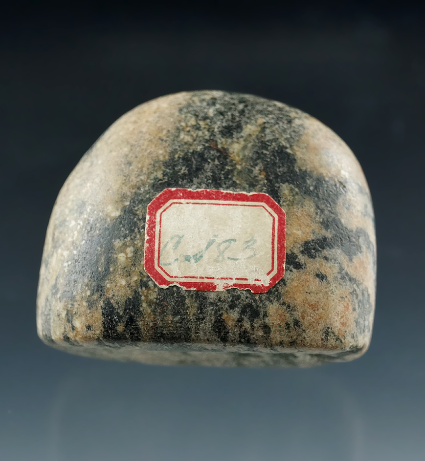 Beautiful 1 3/4" wide Hemispheric Grooved Loafstone made from beautiful hardstone - Michigan.