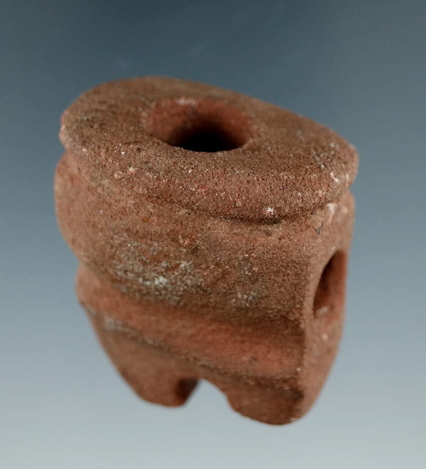 Uniquely styled 1 1/2" Sandstone Pipe found in Ross Co., Ohio.