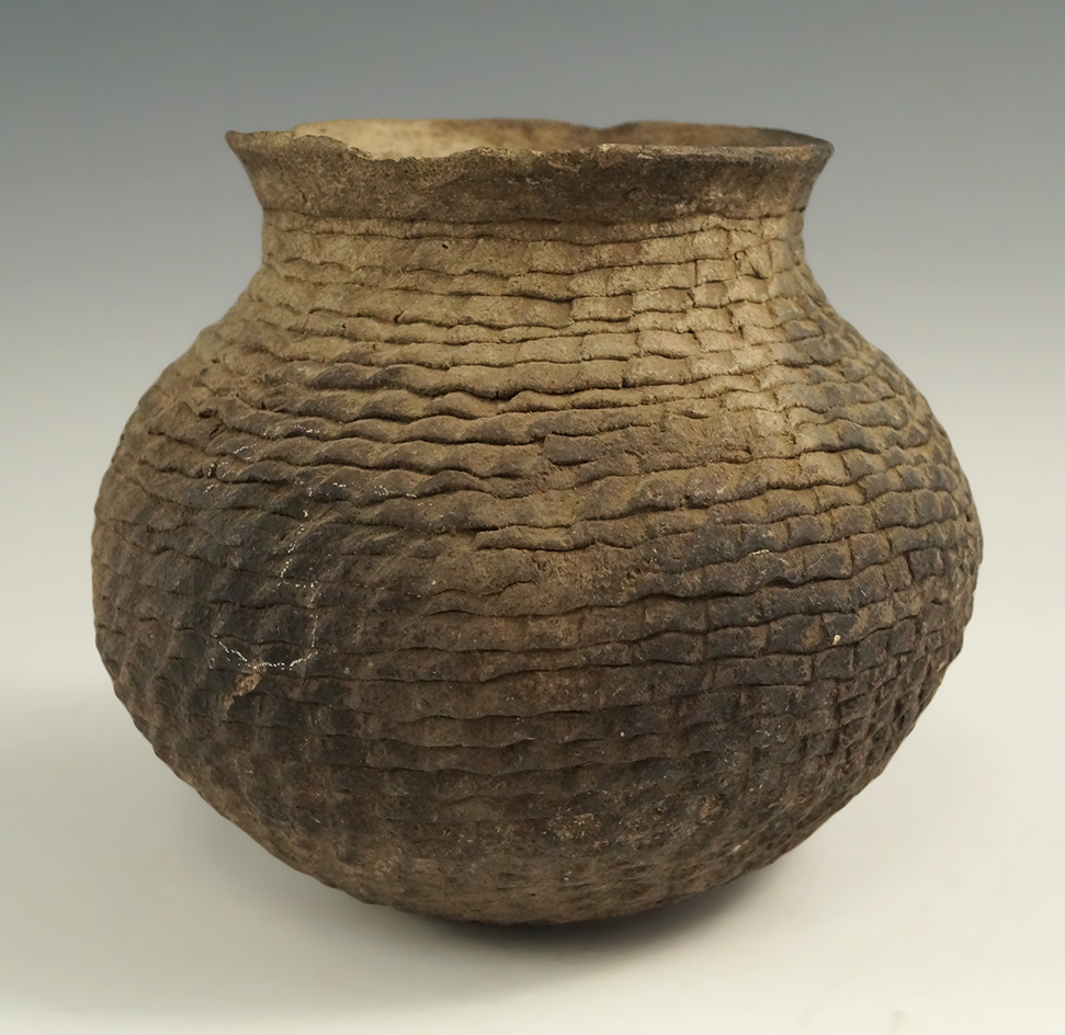 4 1/2" tall Pueblo Coiled Jar circa 700-875 A.D.