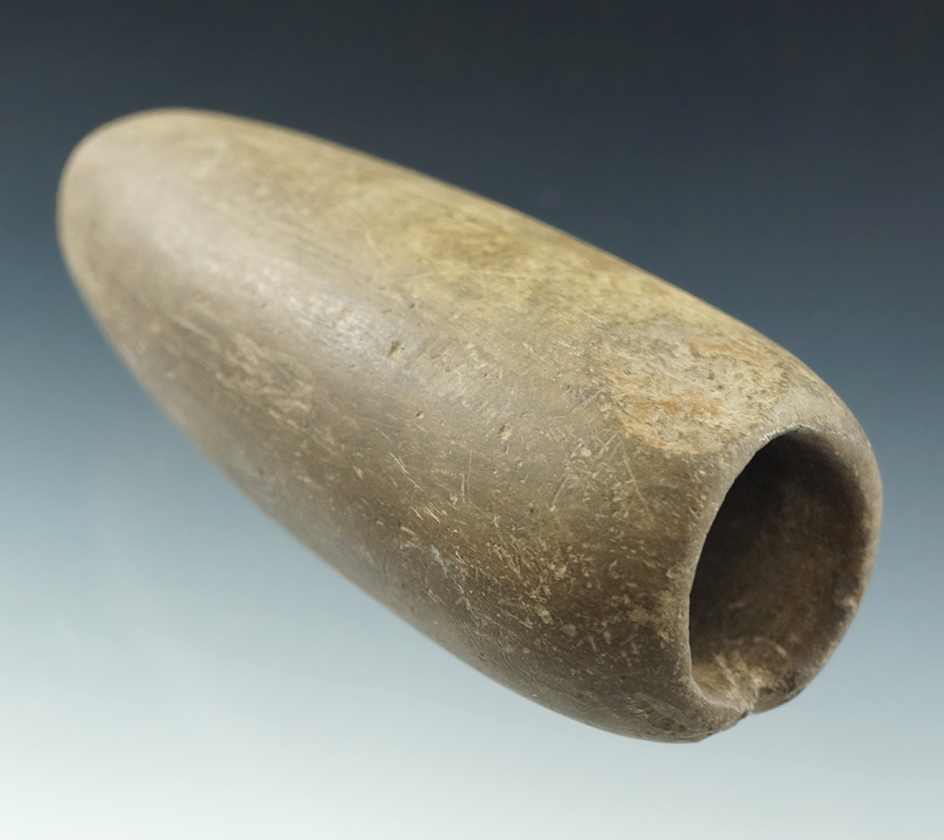 4" Long Sandstone Glacial Kame Tubular Pipe found in Seneca Co., Ohio that is very well patinated.