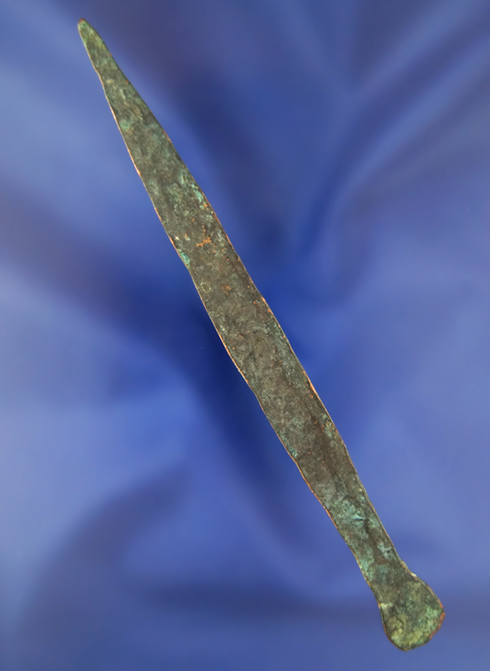 Heavily patinated 5 3/16" Copper Projectile Point from the Historic Period - Lincoln County WI.