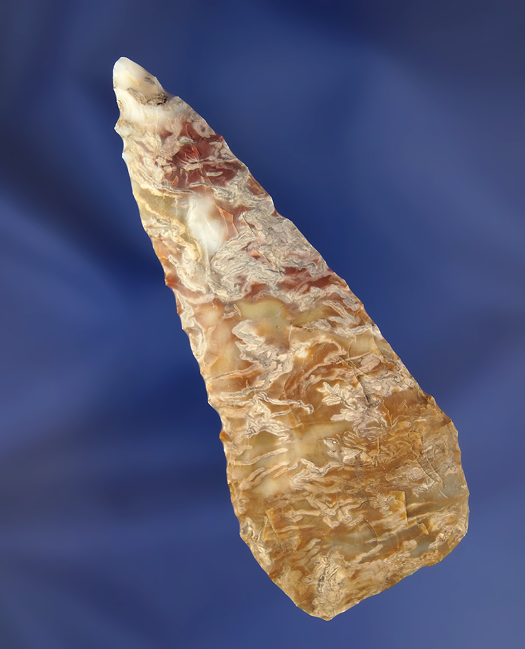 Columbia River Pentagonal Knife, 3 3/8” L, petrified bog material. Found by Keith Bradbury.