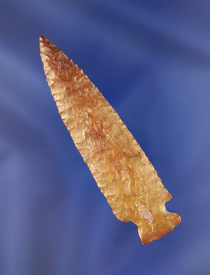 3" well styled Cornernotch - exceptional flaking and nice patina found near the Columbia River.