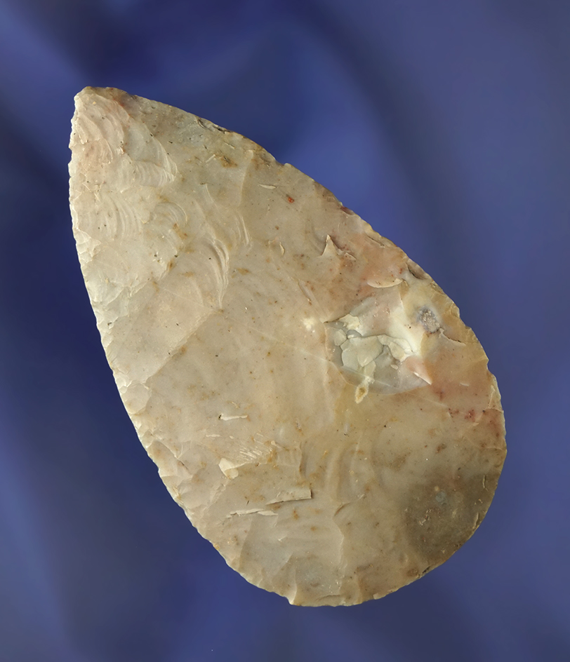 3 1/16" Flint Ridge Adena Blade from the Shenango Cache - Mercer Co., Pennsylvania.